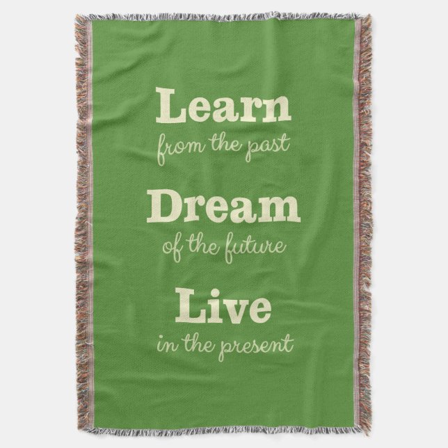 Motivational Quote custom colour throw blanket (Front Vertical)