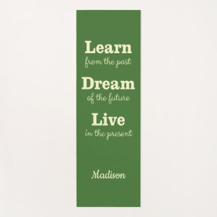 Motivational Quote custom name & colour yoga mat