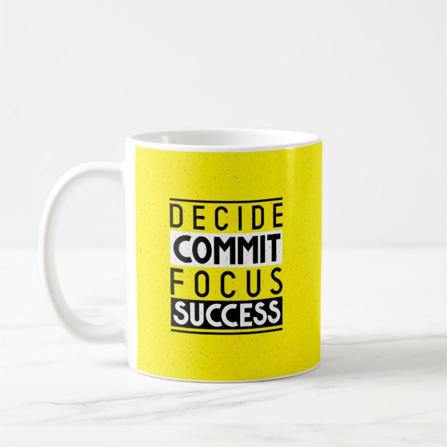 Motivational Quote Design for Achievers  Coffee Mug (Left)