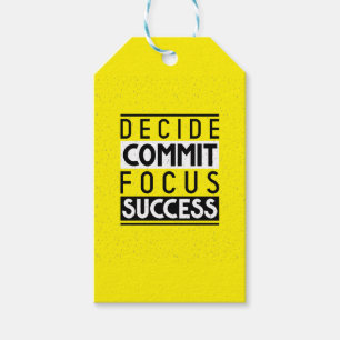 Motivational Quote Design for Achievers Gift Tags