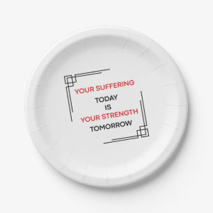Motivational Quote Design Paper Plate