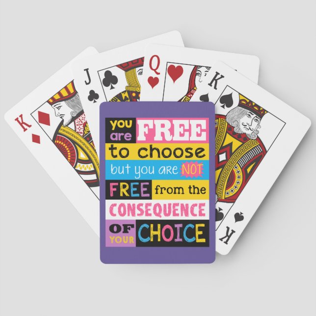 Motivational Quote / Funny / Typography Playing Cards (Back)
