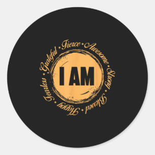 Motivational Quote Inspiration Positive Saying Lif Classic Round Sticker