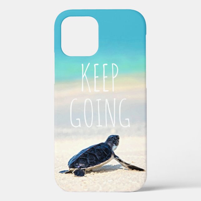 Motivational Quote Keep Going Turtle Beach Case-Ma Case-Mate iPhone Case (Back)