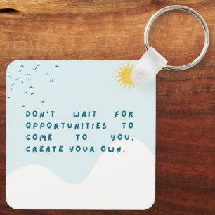 Motivational Quote Keychain