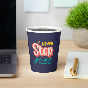 Motivational Quote l Colourful stylish Modern Paper Cups