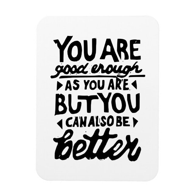 Motivational Quote Lino Print Magnet (Vertical)