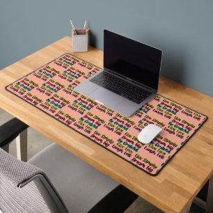 Motivational Quote Live Simply Dream Give Love Desk Mat