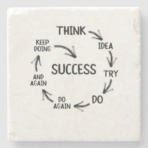 Motivational quote mindset mentor coach teachers stone coaster