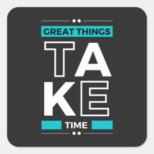 Motivational Quote Modern and Positive Text Square Sticker