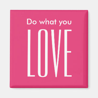 Motivational quote modern bold pink trendy magnet