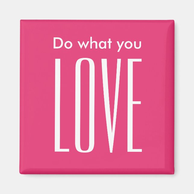 Motivational quote modern bold pink trendy magnet (Front)