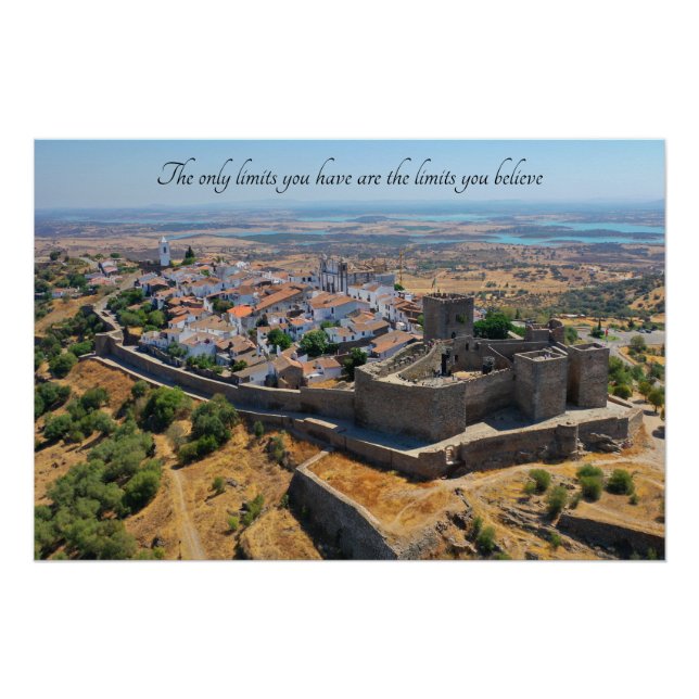Motivational Quote- Monsaraz, Portugal Poster (Front)