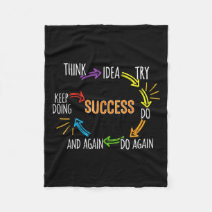 Motivational Quote Motivation Success Inspiration Fleece Blanket