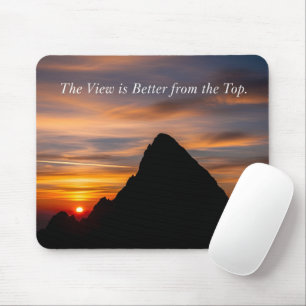 Motivational Quote Peak Silhouette Inspirationa Mouse Pad
