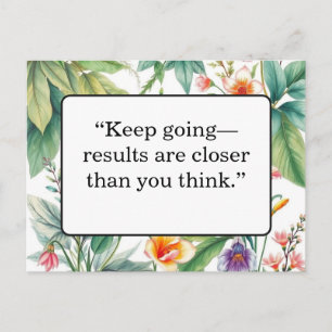 Motivational Quote Postcard