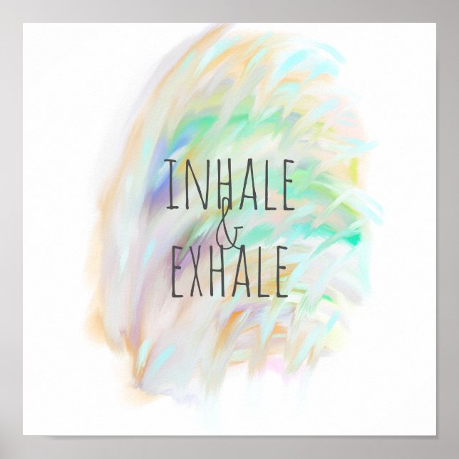 motivational quote poster pastel paint design (Front)
