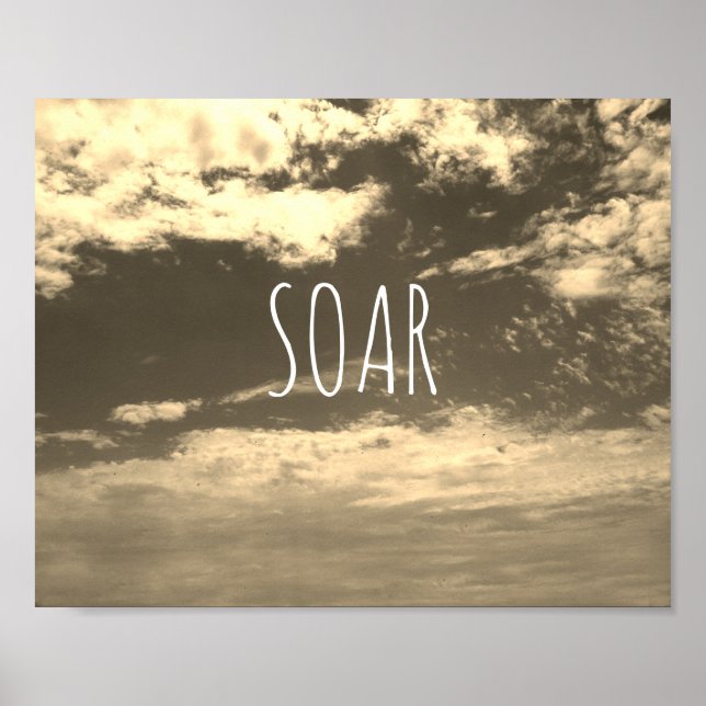 motivational quote poster sky and clouds (Front)