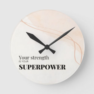 Motivational Quote Round Clock