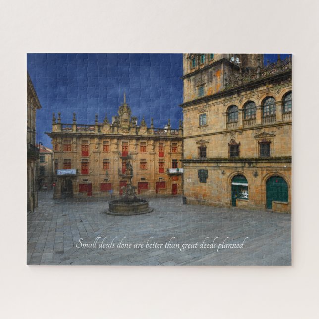 Motivational Quote- Santiago De Compostela Spain Jigsaw Puzzle (Horizontal)