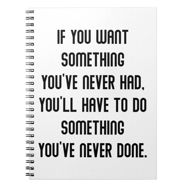 Motivational quote simple minimalist Dave Ramsey Notebook (Front)