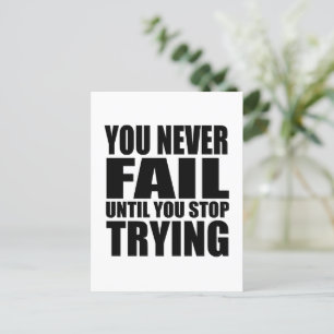 Motivational quote successs postcard