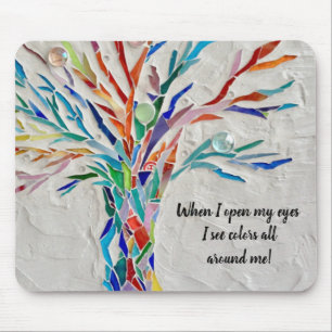 Motivational Quote Tree  Mouse Pad