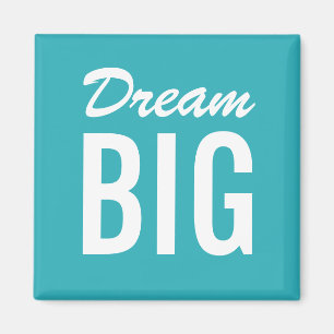 Motivational quote turquoise minimalist magnet