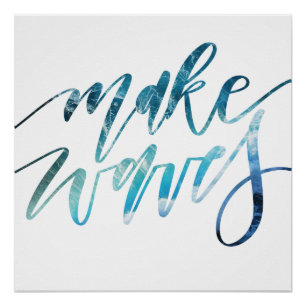 Motivational Quote Typography Nautical Poster
