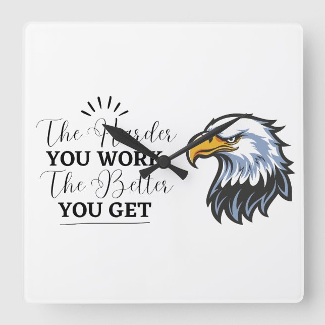 Motivational Quote Wall Clock  (Front)