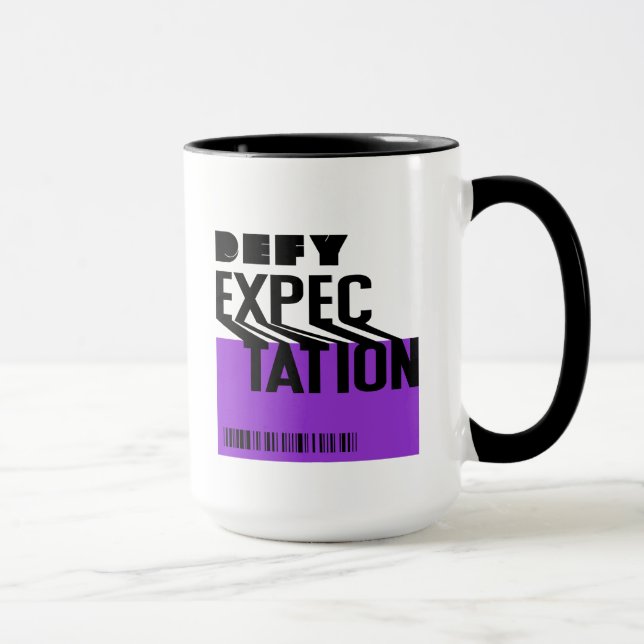 Motivational quote with a barcode mug (Right)