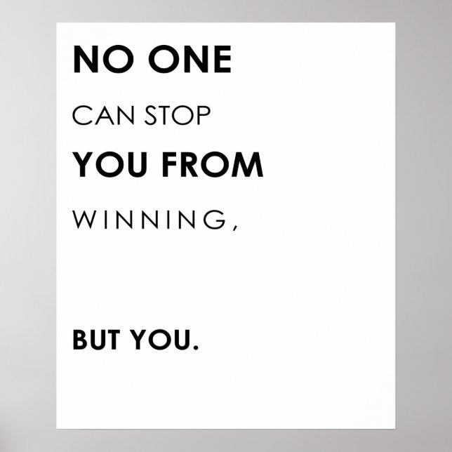 Motivational Quotes about Success and Winning Poster (Front)