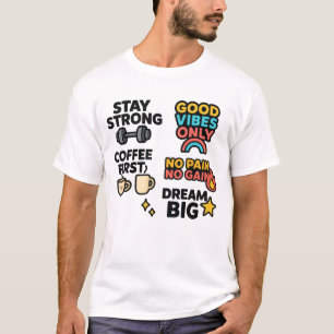Motivational Quotes Coffee & Fitness Mug T-Shirt