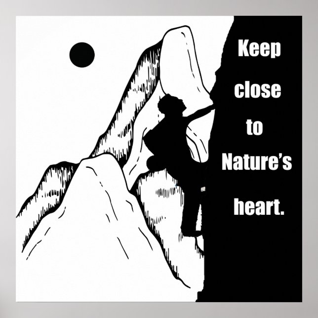 motivational quotes for climbers poster (Front)