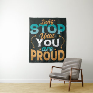 Motivational quotes for design tapestry