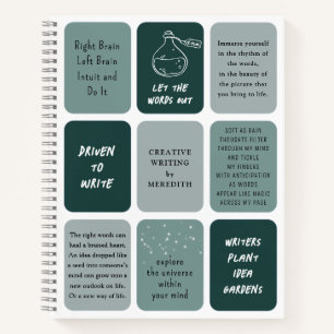 Motivational Quotes for Writers Personalised Notebook