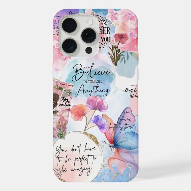 Motivational Quotes iPhone Case (Back)