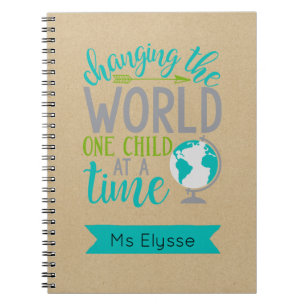 Motivational Quotes Kraft Notebook for Teachers