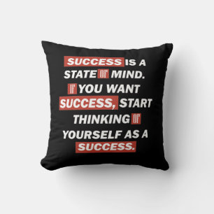 Motivational quotes success in life cushion
