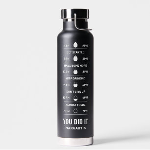 Motivational Reminder Your Name Minimalist Black  Water Bottle