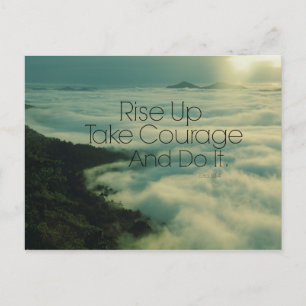 Motivational Rise Up Bible Verse Postcard