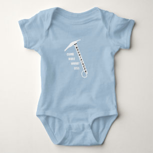 Motivational rock climbing baby bodysuit