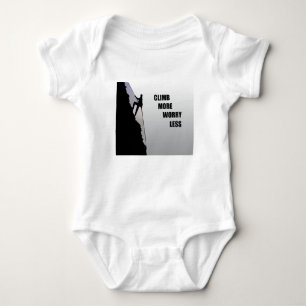 Motivational rock climbing baby bodysuit