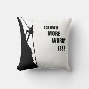 Motivational rock climbing cushion