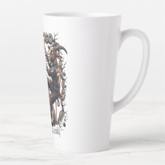 Motivational Rock Climbing GOAT Cartoon Latte Mug
