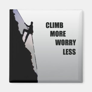 Motivational rock climbing magnet