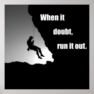Motivational rock climbing poster