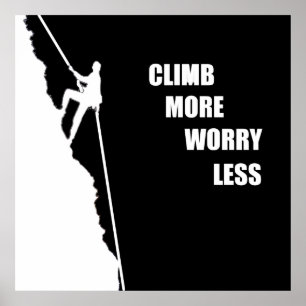 Motivational rock climbing poster