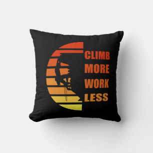 Motivational rock climbing quotes cushion