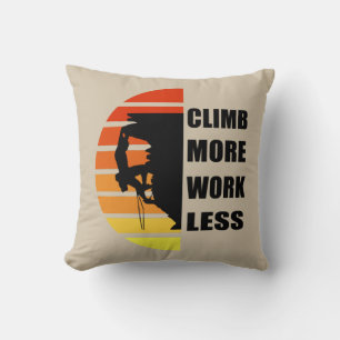 Motivational rock climbing quotes cushion